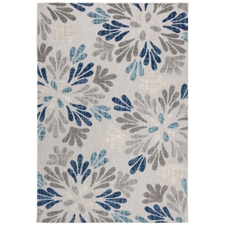 Safavieh 5 ft. 3 in. x 7 ft. 6 in. Cabana 800 Power-Loomed Rectangle Rug Gray & Blue CBN800F-5